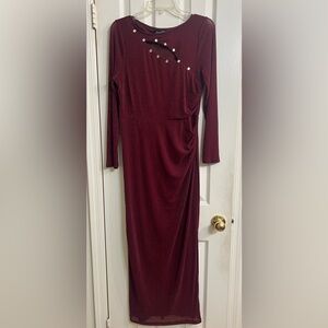 Beautiful plum cutout long dress